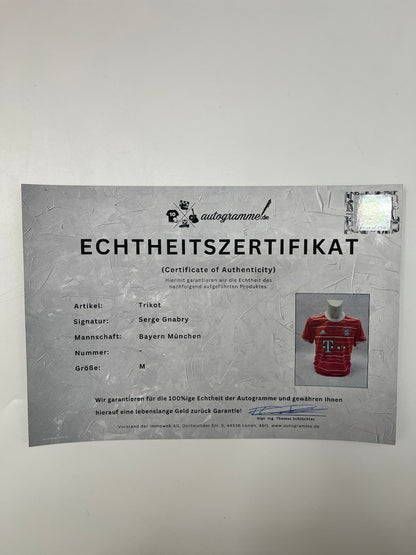 Bayern München Trikot Serge Gnabry signiert Autogramm Adidas COA neu M