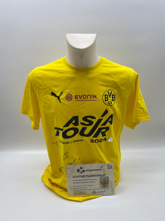 BVB T-Shirt Asia Tour 2024 Teamsigned Autograph COA L