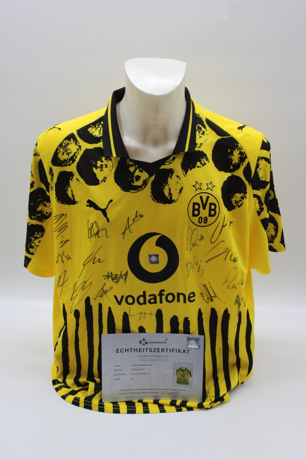 BVB Sondertrikot 2025 Klub WM Teamsigniert Borussia Dortmund COA Puma Neu XL