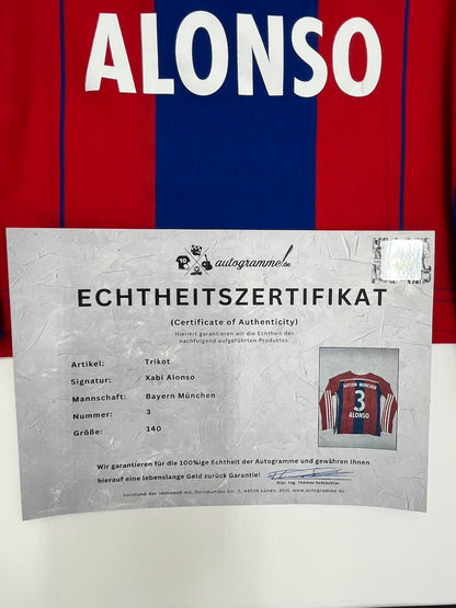 Bayern München Trikot Xabi Alonso signiert im Rahmen COA Adidas 140