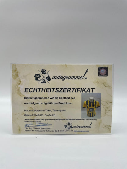 BVB Authentic Trikot 2022/2023 team signed Borussia Dortmund Coa Puma Neu XS