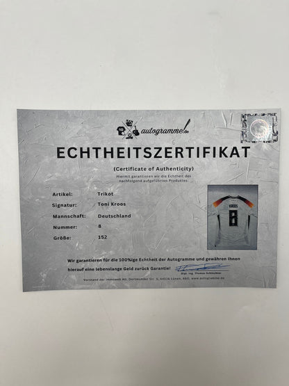 Deutschland Trikot Toni Kroos signiert im Rahmen DFB COA Adidas 152