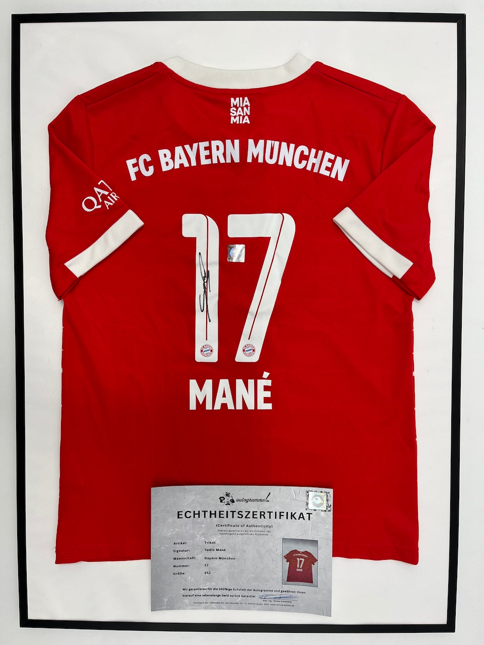 Bayern München Trikot Sadio Mane signiert im Rahmen COA Adidas neu 152