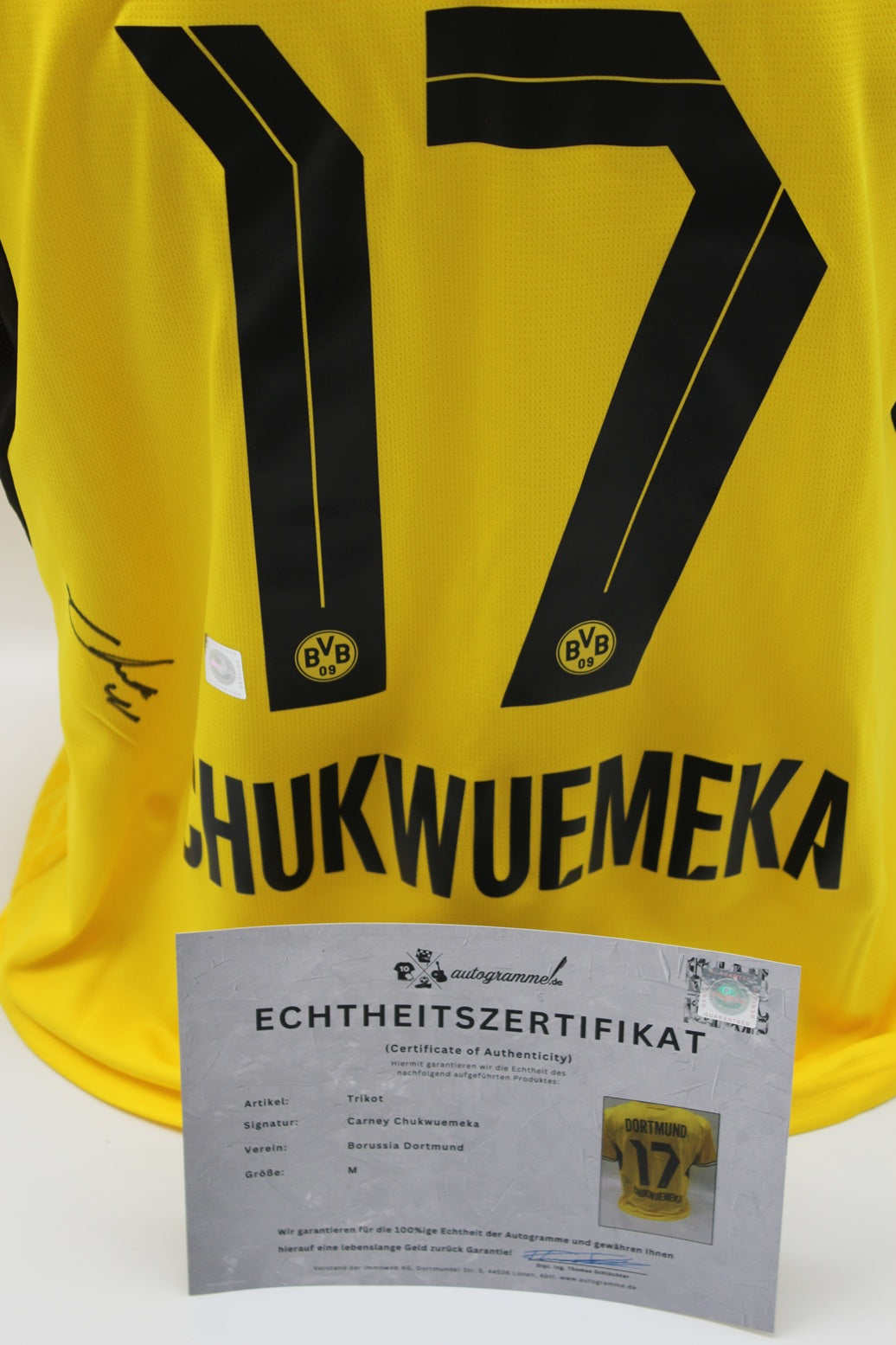 Borussia Dortmund Trikot Carney Chukwuemeka COA BVB Puma neu M 26/27