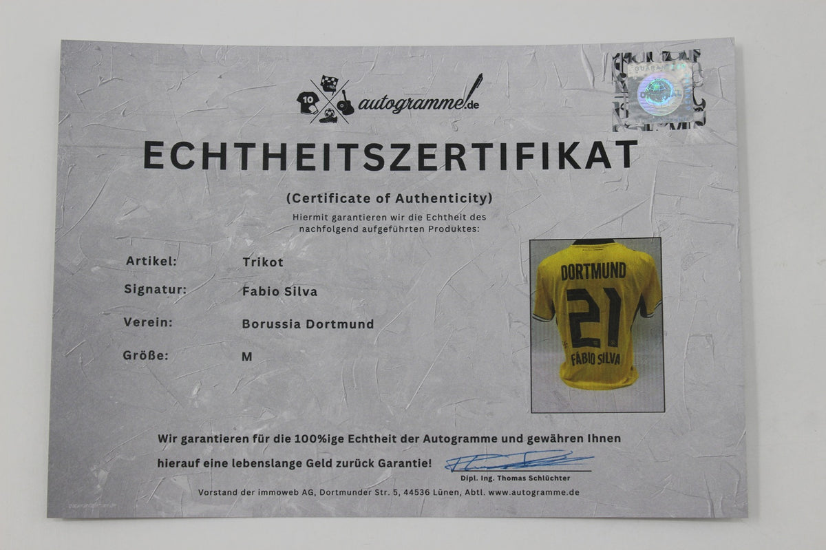 Borussia Dortmund Trikot Fabio Silva COA BVB Puma neu M 26/27