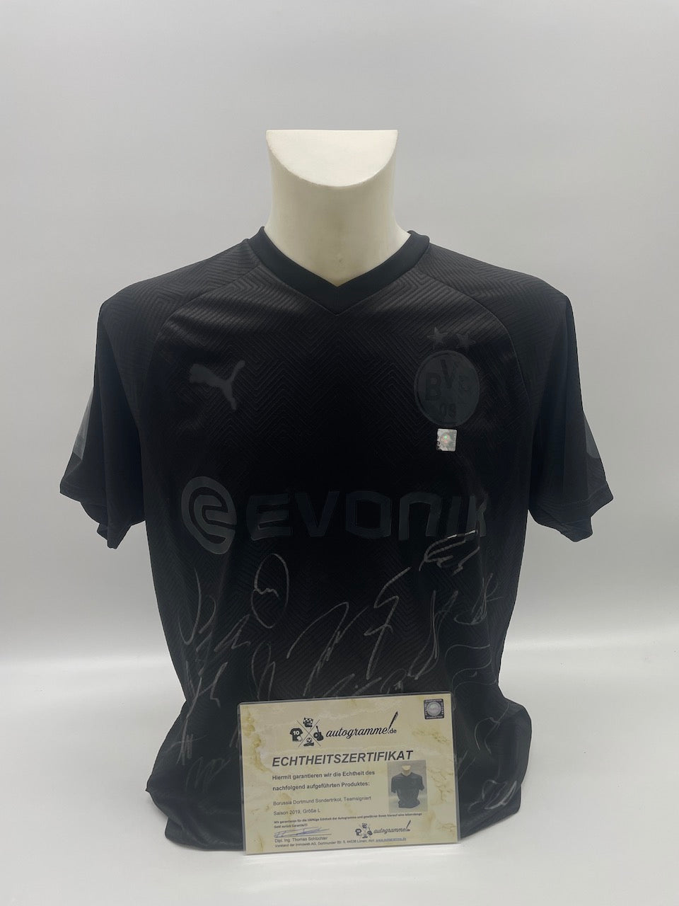 BVB special jersey 2019/2020 team signed Borussia Dortmund COA Puma L