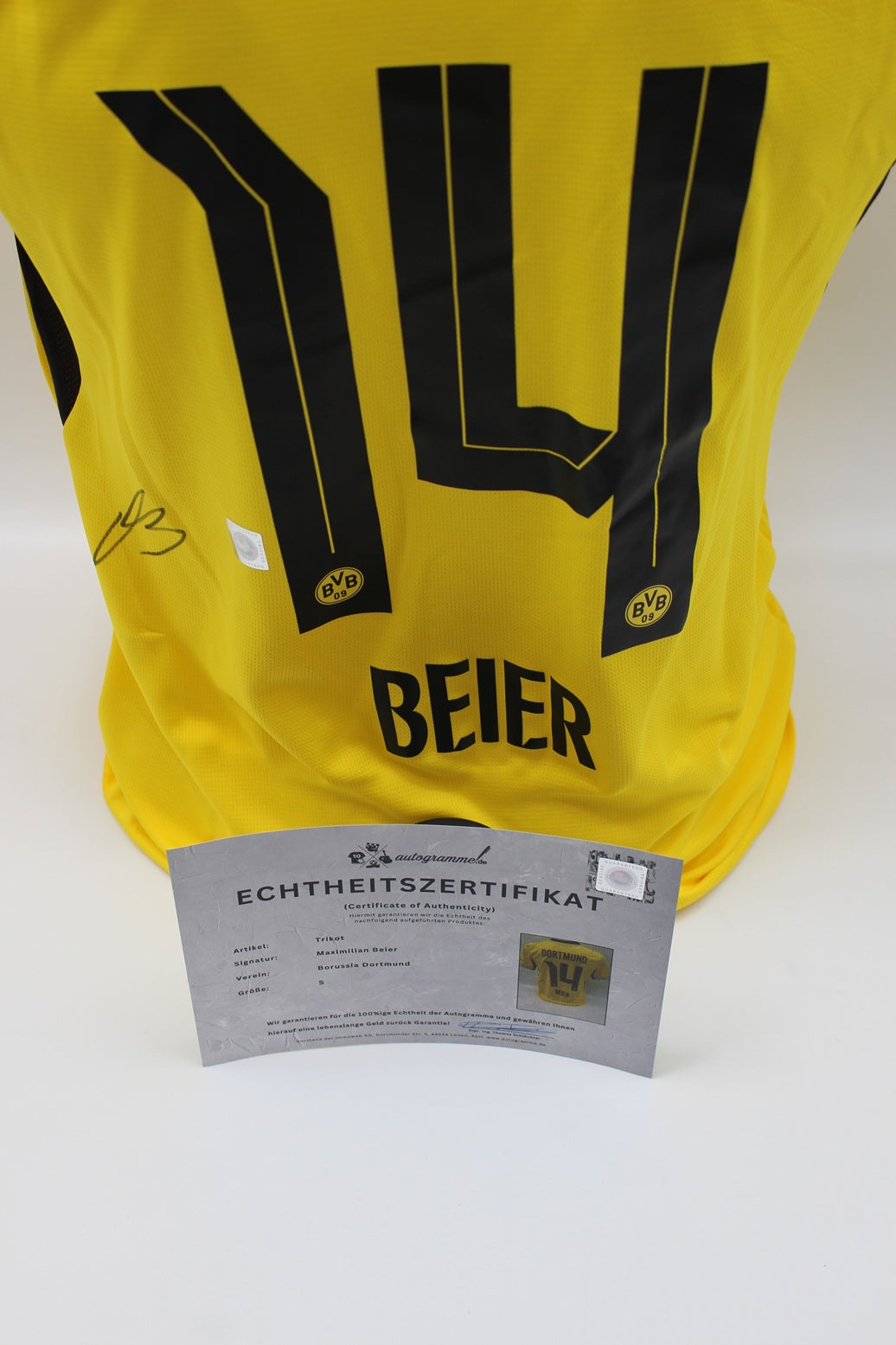 Borussia Dortmund Trikot Maximilian Beier COA BVB Puma neu S 26/27