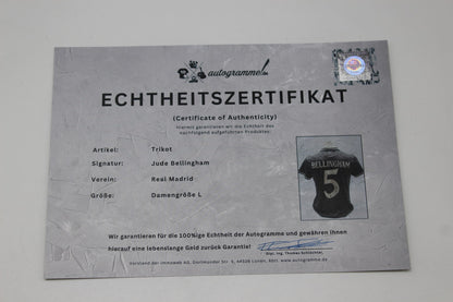 Real Madrid Trikot Damen Jude Bellingham signiert Autogramm Adidas neu L