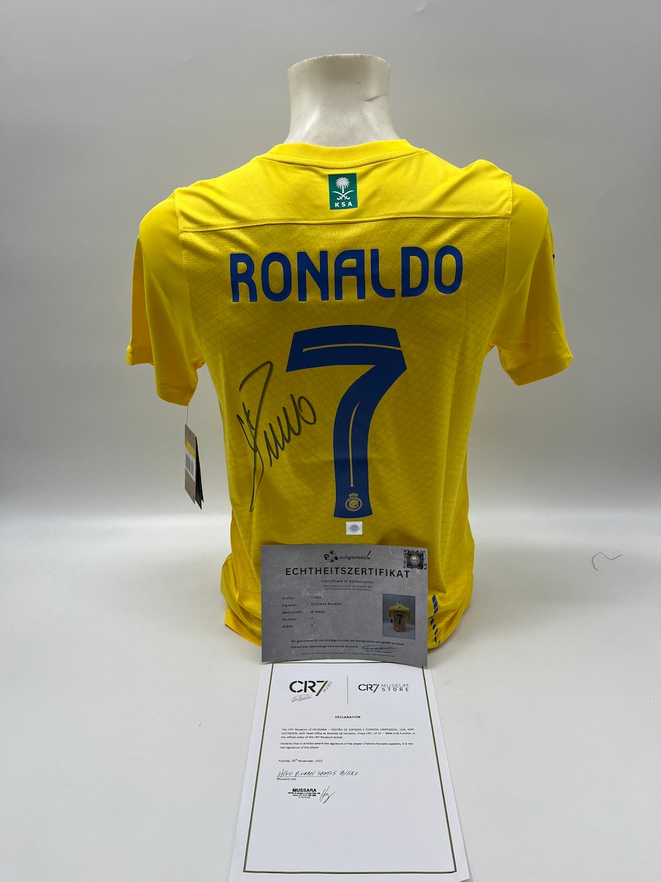 Al Nassr FC Trikot Cristiano Ronaldo signiert Autogramm COA Fußball S
