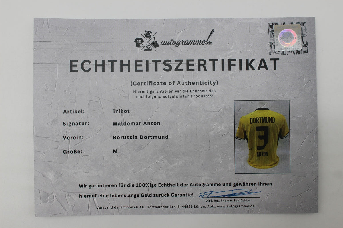 Borussia Dortmund Trikot Waldemar Anton COA BVB Puma neu M 26/27