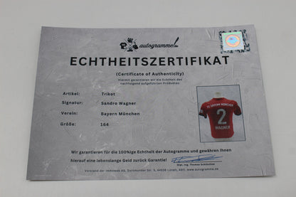 Bayern München Trikot Sandro Wagner signiert Autogramm Adidas COA 164