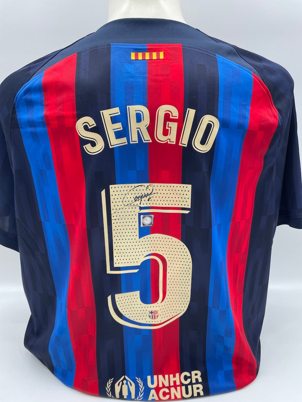 FC Barcelona Trikot Sergio Busquets signiert Autogramm Nike COA XXL