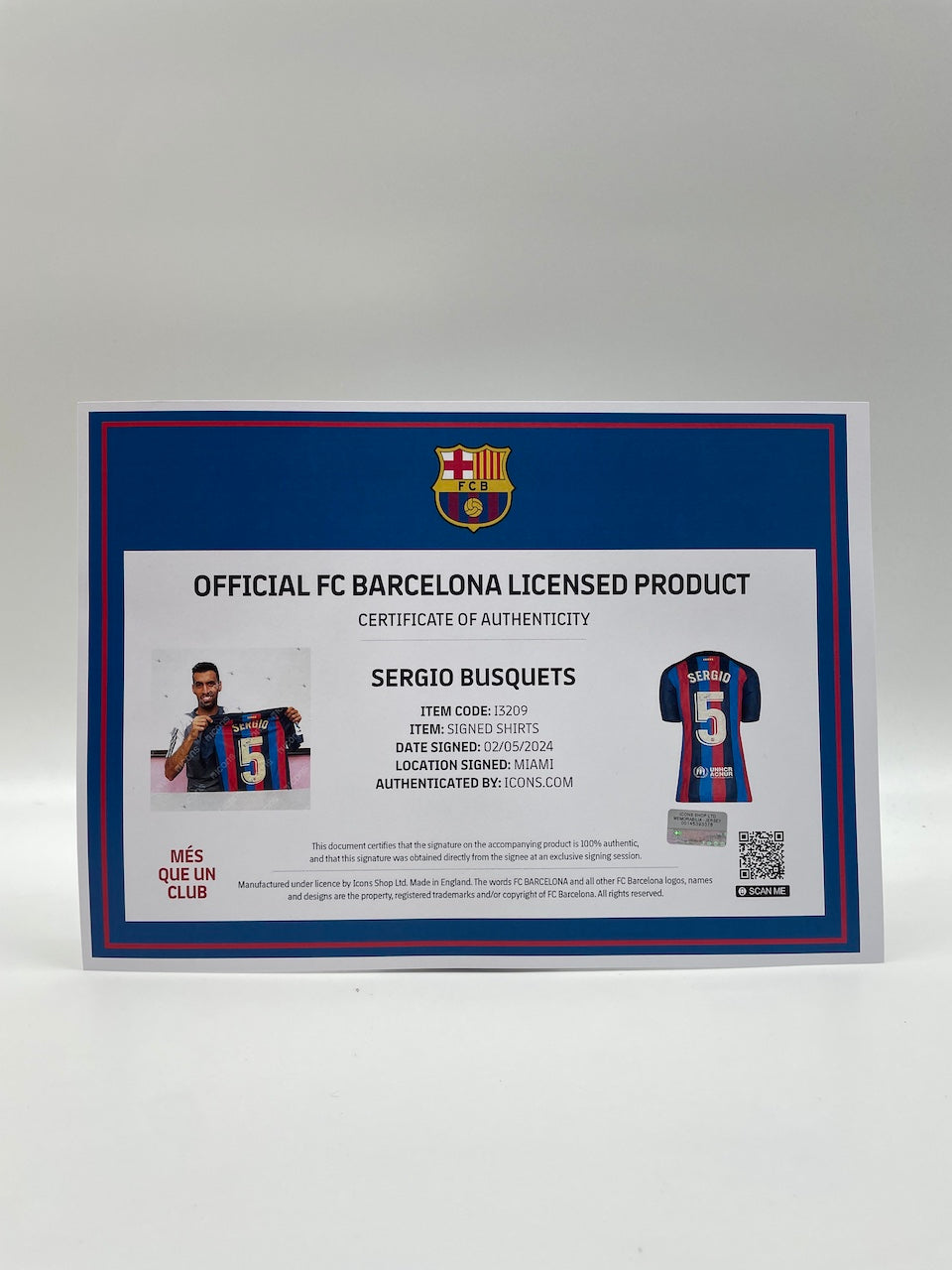 FC Barcelona Trikot Sergio Busquets signiert Autogramm Nike COA XXL