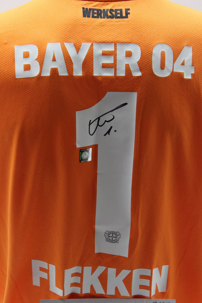 Bayer Leverkusen Authentic Trikot Mark Flekken signiert New Balance neu L