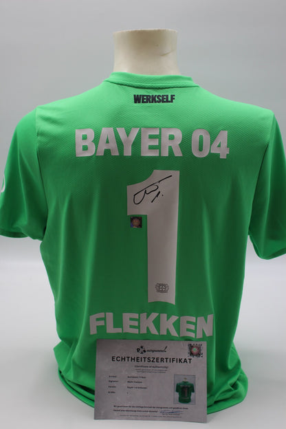 Bayer Leverkusen Authentic Trikot Mark Flekken signiert New Balance COA neu L