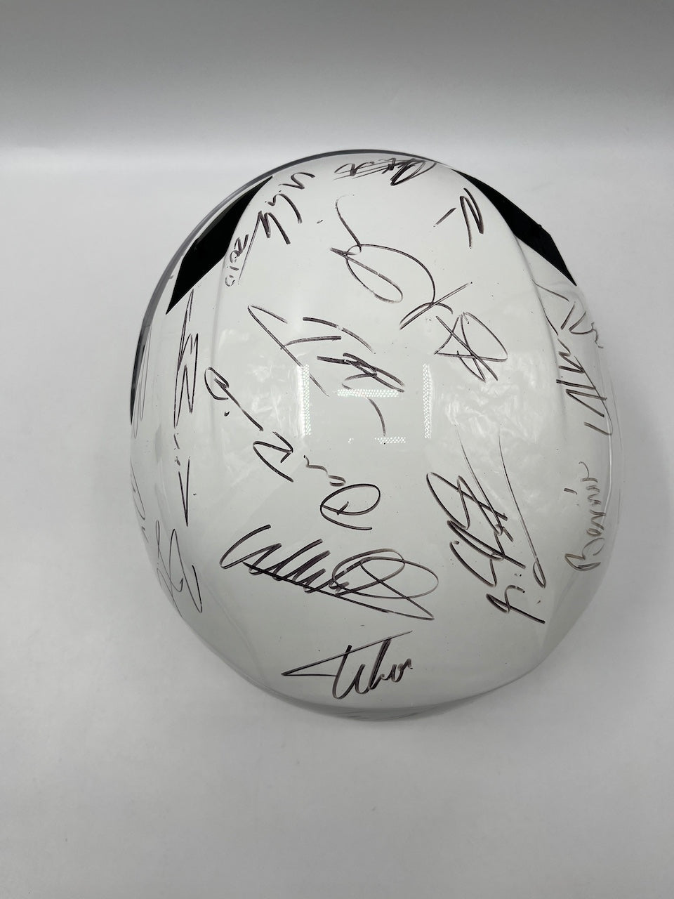 Formel 1 Helm unterschrieben von 24 Fahrern Unterschrift Michael Schumacher