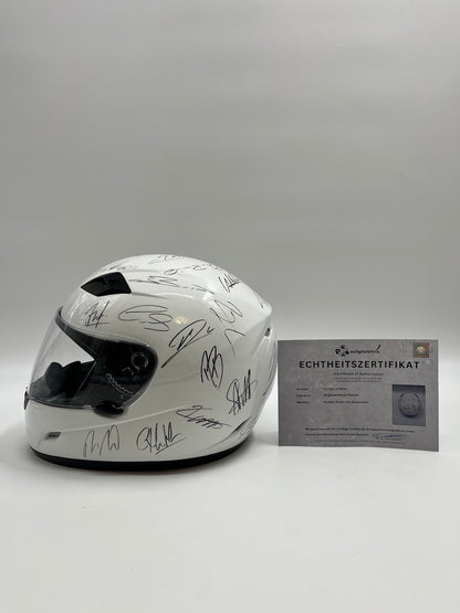 Formel 1 Helm unterschrieben von 24 Fahrern Unterschrift Michael Schumacher