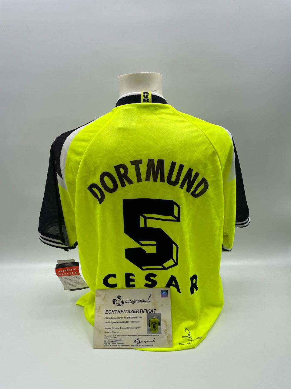 Borussia Dortmund Repro Jersey Julio Cesar signed BVB Autograph COA L