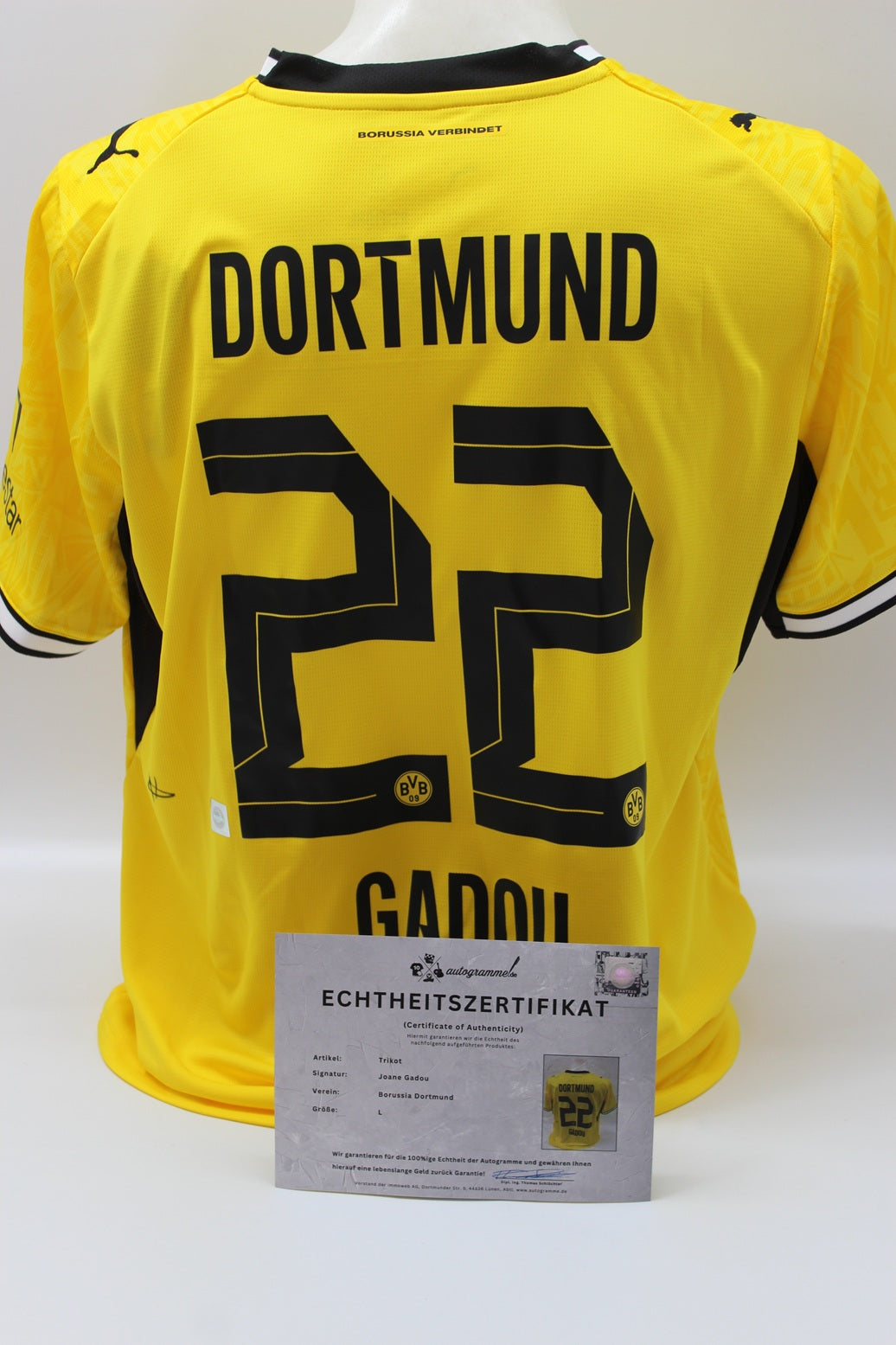 Borussia Dortmund Trikot Joane Gadou COA BVB Puma neu L 26/27