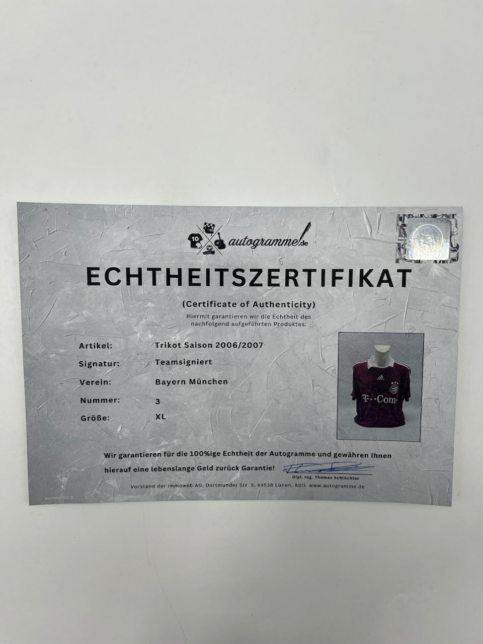 Bayern München Trikot 2006/2007 Teamsigniert Autogramm Adidas XL