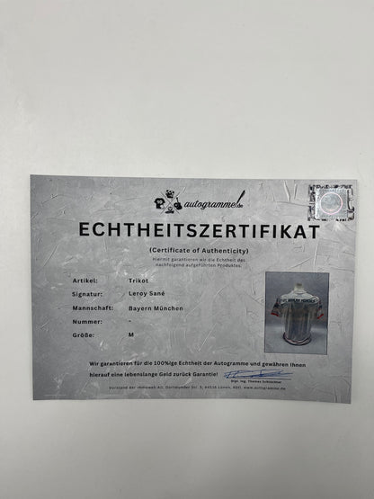 Bayern München Trikot Leroy Sane signiert Autogramm Adidas COA M