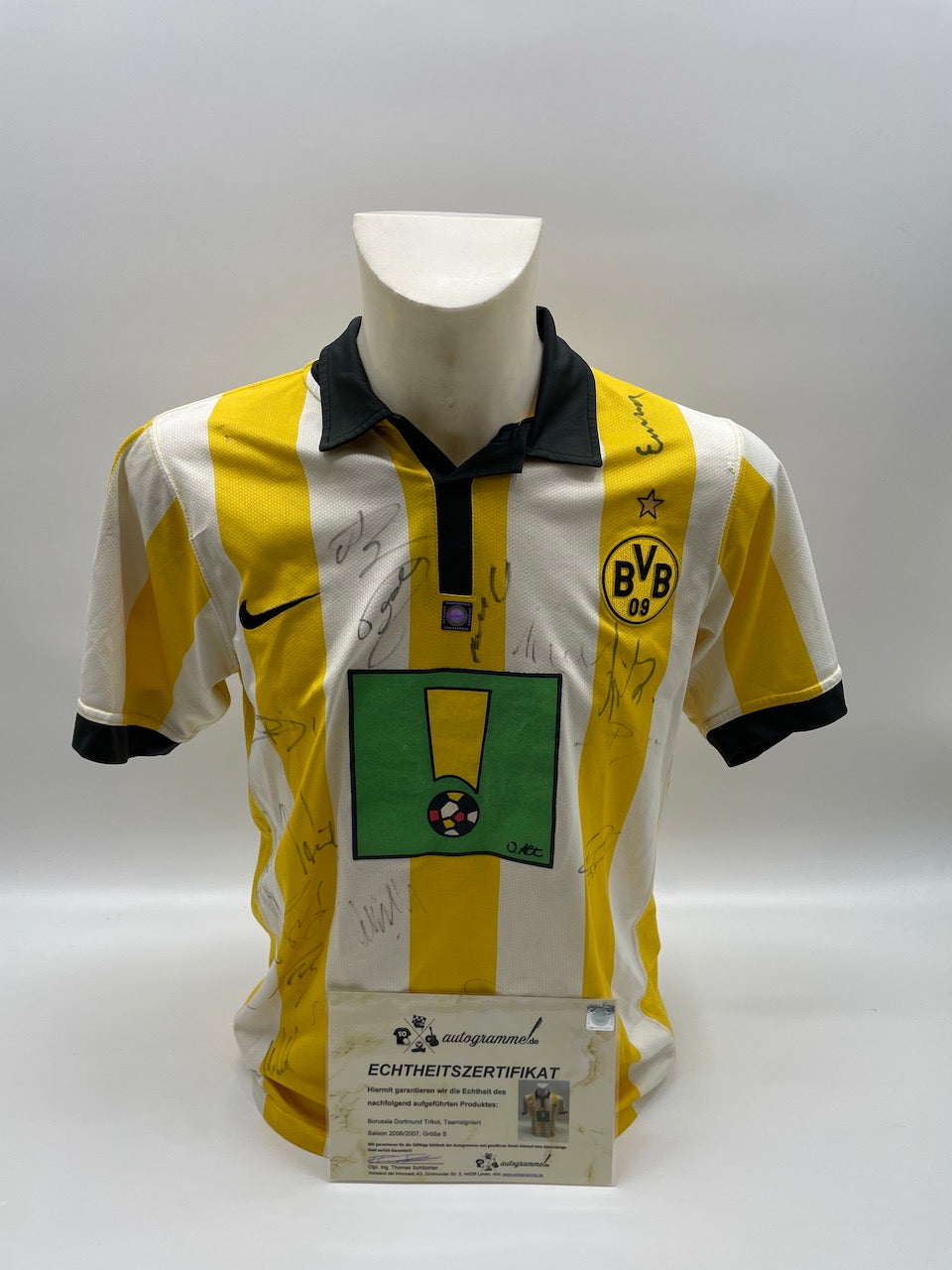 BVB jersey 2006/2007 team signed Borussia Dortmund COA Nike S