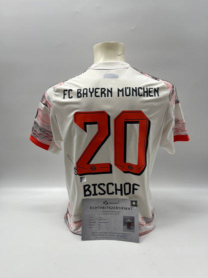 Bayern München Trikot Tom Bischof signiert Autogramm Adidas COA M