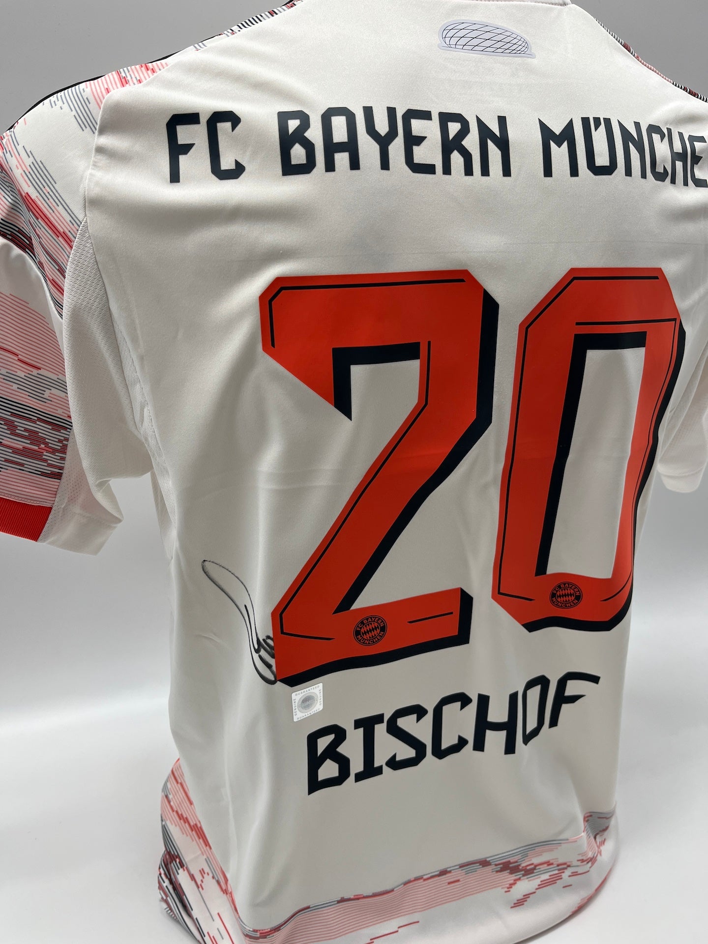 Bayern München Trikot Tom Bischof signiert Autogramm Adidas COA M