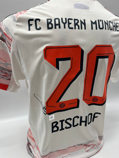 Bayern München Trikot Tom Bischof signiert Autogramm Adidas COA M