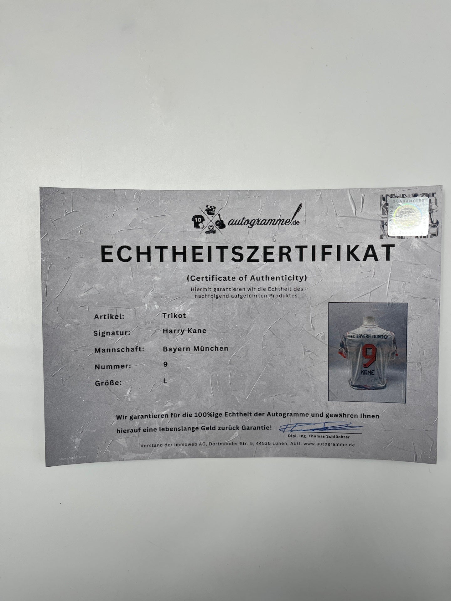 Bayern München Trikot Harry Kane signiert Autogramm Adidas COA L