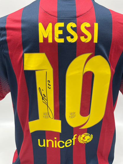 FC Barcelona Trikot Lionel Messi signiert Autogramm Nike COA L