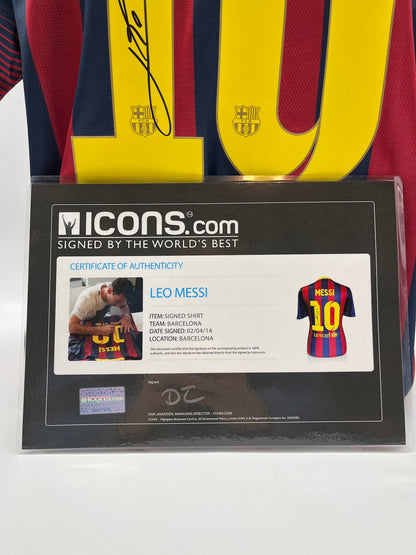FC Barcelona Trikot Lionel Messi signiert Autogramm Nike COA L
