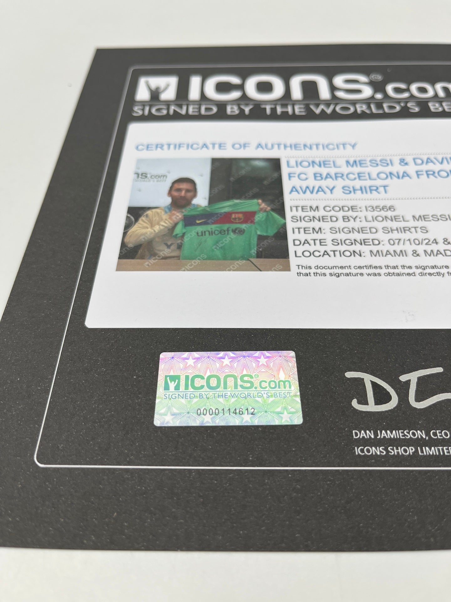 FC Barcelona Trikot Lionel Messi & David Villa signiert Autogramm Nike COA L