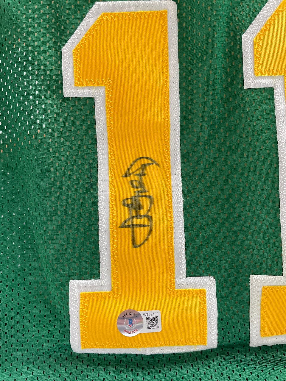 Basketball jersey Detlef Schrempf signed NBA Seattle SuperSonics COA XL