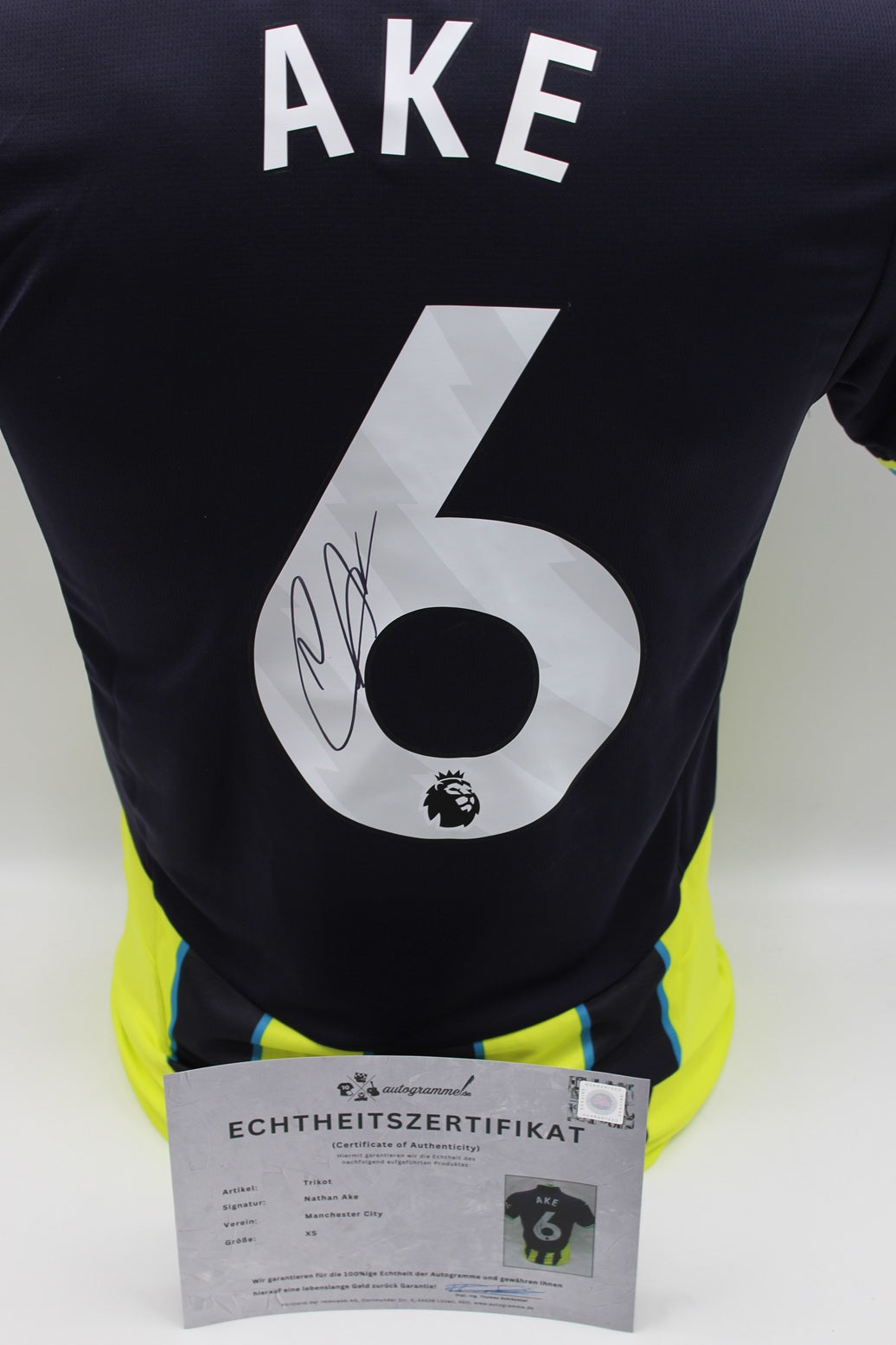 Manchester City Trikot Nathan Ake signiert Autogramm Puma COA neu XS 24/25