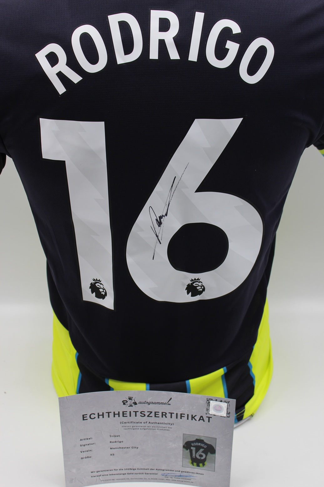 Manchester City Trikot Rodri signiert Autogramm Puma COA neu XS 24/25