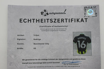 Manchester City Trikot Rodri signiert Autogramm Puma COA neu XS 24/25