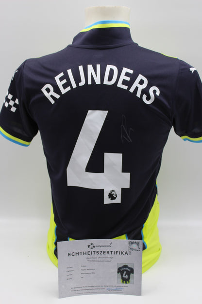 Manchester City Trikot Tijjani Reijnders signiert Autogramm Puma COA neu XS 24/25