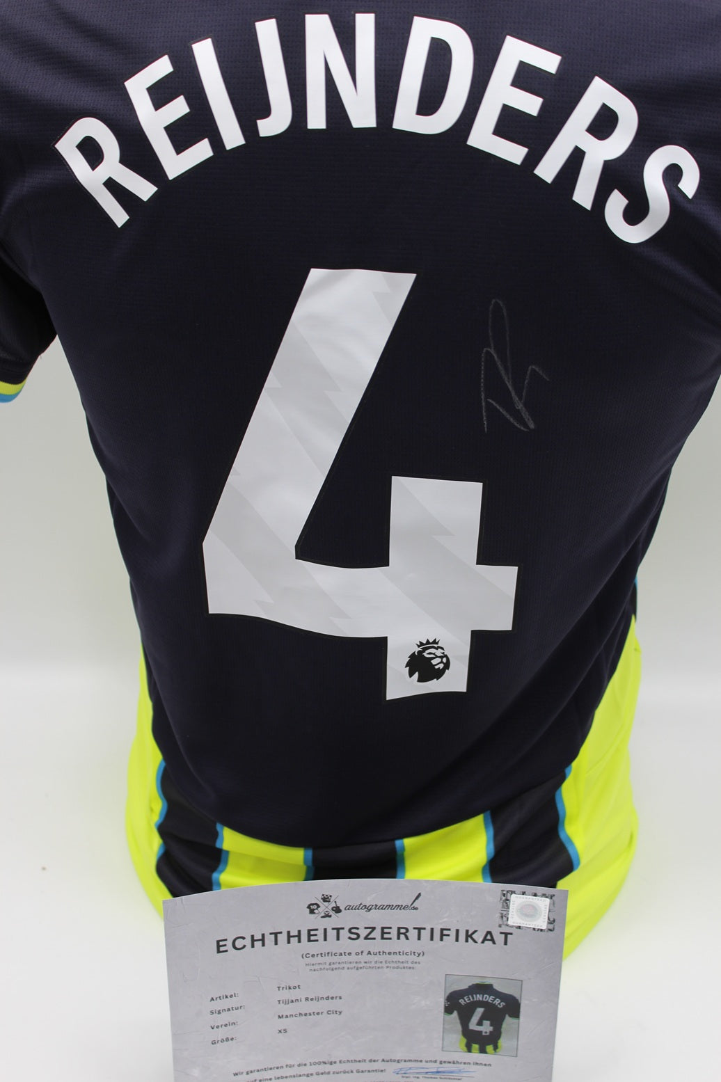 Manchester City Trikot Tijjani Reijnders signiert Autogramm Puma COA neu XS 24/25