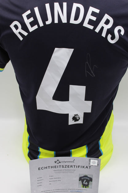 Manchester City Trikot Tijjani Reijnders signiert Autogramm Puma COA neu XS 24/25