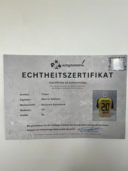 Borussia Dortmund Trikot signiert Marcel Sabitzer Autogramm BVB Puma XL