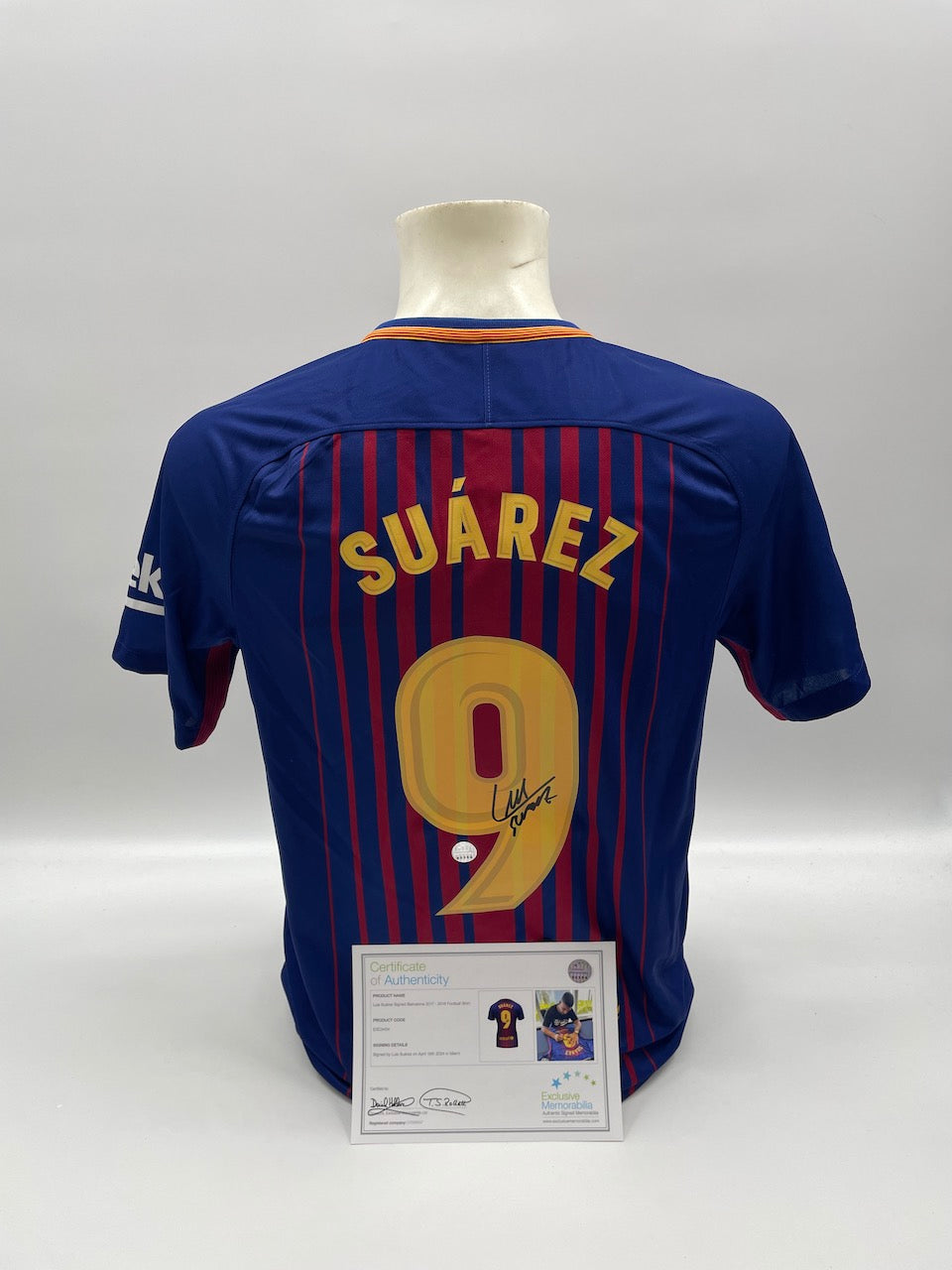 FC Barcelona Trikot Luis Suarez signiert Autogramm Nike COA S