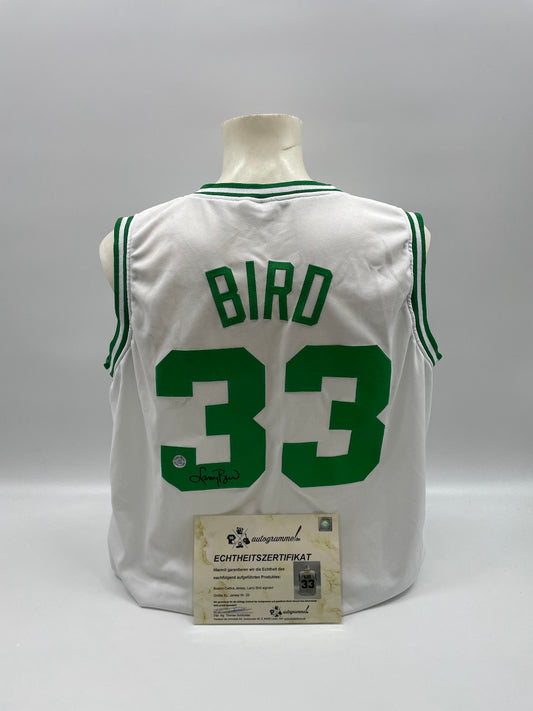 Boston Celtics Jersey Larry Bird Signed NBA Basketball COA XL