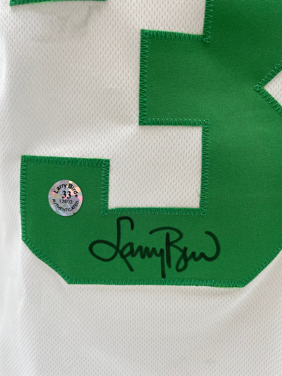 Boston Celtics Jersey Larry Bird signed NBA Basketball COA XL