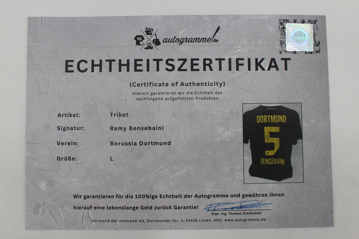 Borussia Dortmund Trikot Ramy Bensebaini COA BVB Puma neu L 26/27