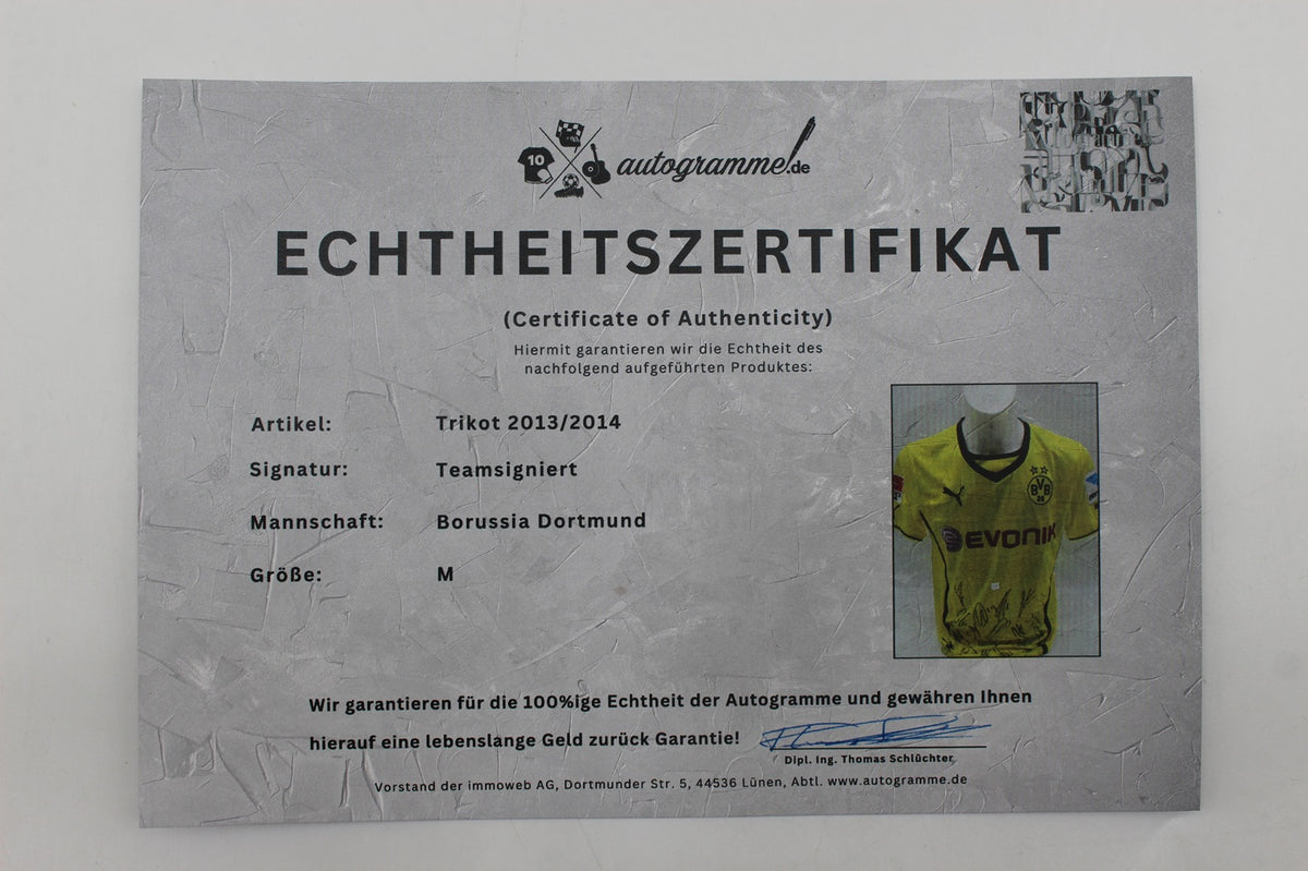 BVB Trikot 2013/2014 Teamsigniert Borussia Dortmund Puma Neu M