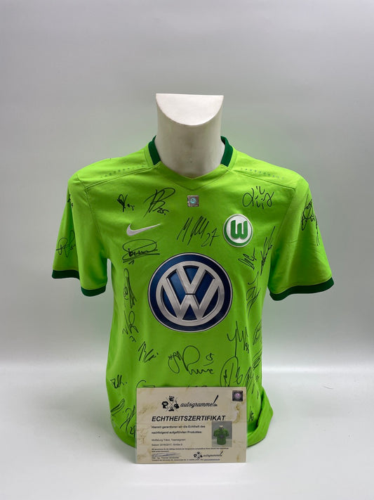 VFL Wolfsburg Trikot 2016/2017 Teamsigniert Wölfe Autogramm Nike S