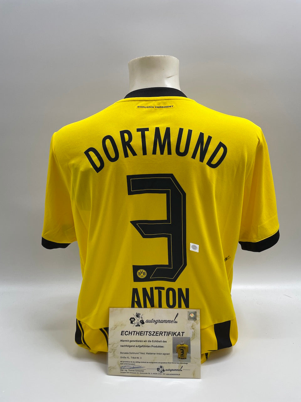 Borussia Dortmund jersey Waldemar Anton signed BVB autograph Puma XL