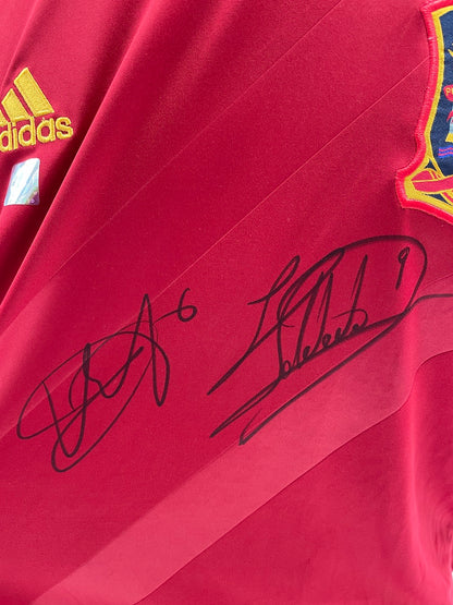 Spain jersey Roberto Soldado and David Albelda signed adidas new Spain L
