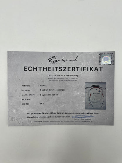 Bayern München Trikot Bastian Schweinsteiger signiert im Rahmen COA Adidas 152